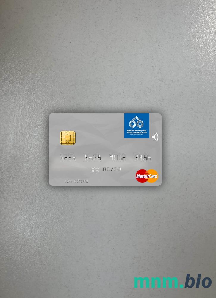 India Indian Overseas bank wygląd zdjęcia mastercard skan PSD + zdjęcie